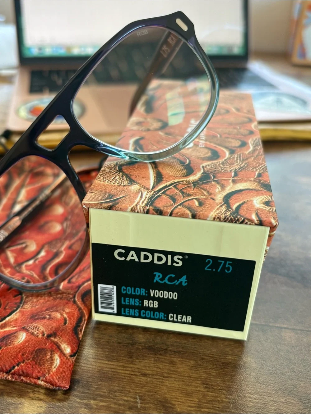 Caddis RCA Purple to Teal Gradient Aviator Glasses Magnification2.75